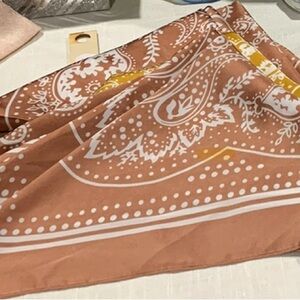 1-Mustard &  1-Rose Gold Bandana Wild Rag 27x27